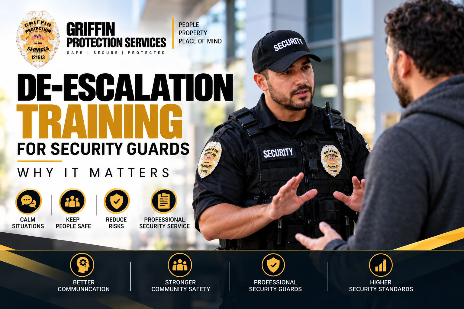De-Escalation Training for Security Guards